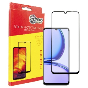 Захисне скло для смартфону DENGOS for Realme C53 Black Full Glue (TGFG-339)