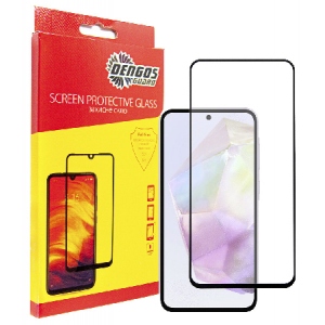 Захисне скло для смартфону DENGOS for Samsung Galaxy A35 SM-A356 Black Full Glue (TGFG-344) купити