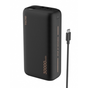 Батарея мобільна Tecno Power Bank 30000mAh 22.5W Black (TPB-P302)