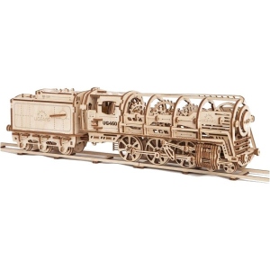 3D пазли Ugears Локомотив з тендером (70012)