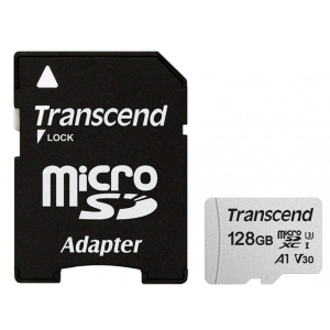 Карта пам'яті Transcend microSDXC 300S 128GB UHS-I U3 + ad (TS128GUSD300S-A)