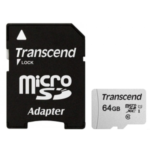 Карта пам'яті Transcend microSDXC 300S 64GB UHS-I U1 + ad (TS64GUSD300S-A)