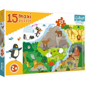 Пазли картонні (до 2 років) Trefl Тварини і їхні будинки 15 Елм. MAXI (14280)