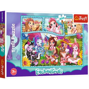 Пазли картонні (8 +) Trefl Загадковий світ/Мател: Enchantimals 200 ел. (13261) купити в Києві