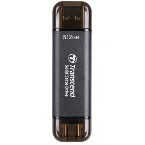 SSD-накопичувач зовнішній Transcend ESD310C 512GB USB Type-A/USB Type-C 3D NAND Gray (TS512GESD310C) External