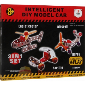 придбати Металевий конструктор Same Toy Inteligent DIY Model Car 3в1 117 ел. (58042Ut)