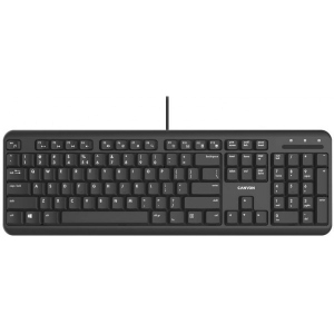 Клавіатура дротова Canyon HKB-20 Velvet Silent ENG/UKR Black (CNS-HKB02) офіційний магазин