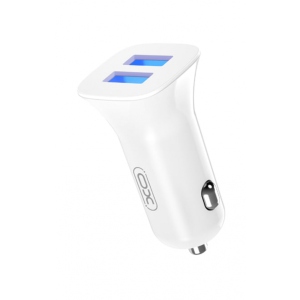 Автомобільний зарядний пристрій XO 2.4A/2 USB White (TZ10-WH)
