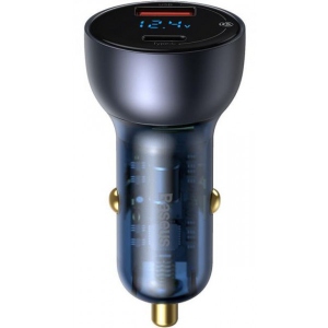 Автомобільний зарядний пристрій Baseus Display QC+PPS Dual Quick Car Charger 65W Dark Gray (TZCCKX-0G)