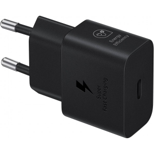 Мережевий зарядний пристрій Samsung 25W Power Adapter (with C to C Cable) Black (EP-T2510XBEGEU)