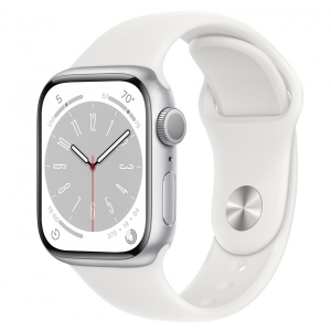 Смарт-годинник Apple Watch Series 8 GPS 45mm Silver Aluminium Case with White Sport Band