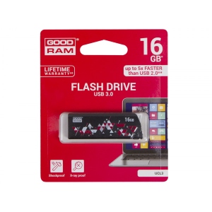 Флеш USB Goodram UCL3 Cl!ck 16GB USB 3.0 Black (UCL3-0160K0R11)