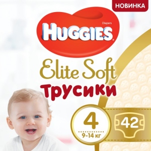 Одноразові підгузки-трусики Huggies Elite 4 42 шт. (5029053547008)