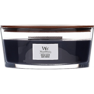 Свічка скло Woodwick Ellipse Indigo Suede (Замша Індіго) 453 г (1694643E)