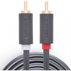 Кабель 3.5 мм - RCA UGREEN AV104 2RCA to 2RCA 1 m Black (30747)