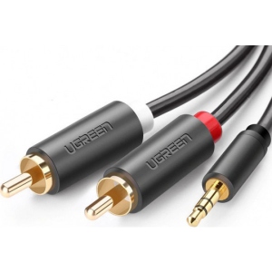 Кабель 3.5 мм - RCA UGREEN AV102 3.5 mm to 2RCA 3 m Gray (10512)