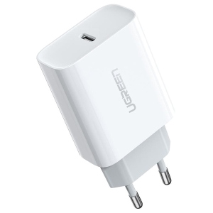 Мережевий зарядний пристрій UGREEN CD137 Type-C PD 18W Charger White (60450)
