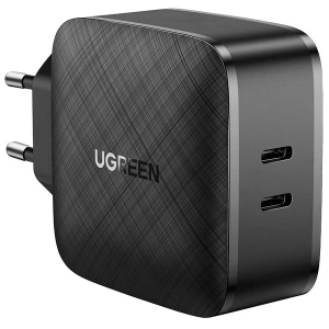 Мережевий зарядний пристрій UGREEN CD216 66W 2xType-C PD Charger Black (70867)