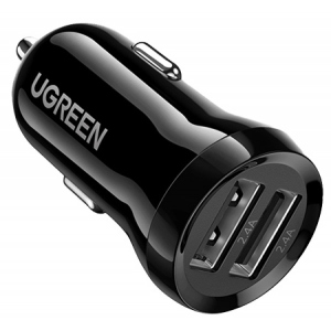Автомобільний зарядний пристрій UGREEN ED018 24W 2xUSB Charger Black (50875) офіційний магазин