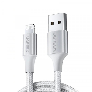 Кабель синхронізації даних UGREEN US199 USB AM-Lightning M 1 m 2.4A Silver (60161)