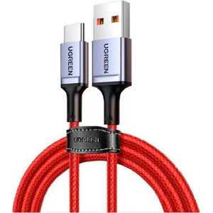 Кабель синхронізації даних UGREEN US505 USB 2.0 to Type-C 6A 1m Red (20527)