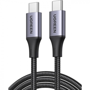 Кабель синхронізації даних UGREEN US535 USB-C to USB-C 240W PD Fast Charging Cable 1m Space Gray (15311)