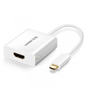 Кабель HDMI UGREEN 40273 USB 2.0 Type-C-HDMI V1.4b White (40273)