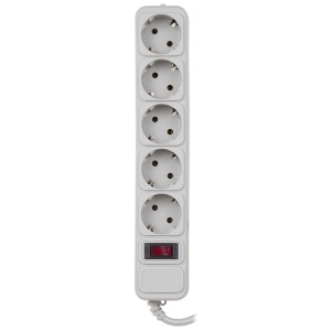 Мережевий фільтр 220В Ultra SSG5-3 (5 роз.,3 м) сірий