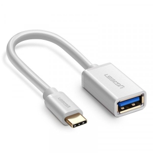 Перехідник UGREEN US154 USB Type-C Male to USB 3.0 OTG White (30702)