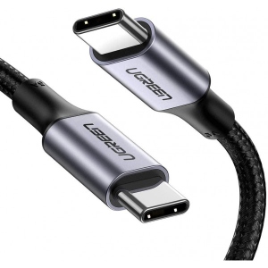 Кабель синхронізації даних UGREEN US316 USB 2.0 Type-C M-M 1.5 m 20V/5A 100W Gray (70428)