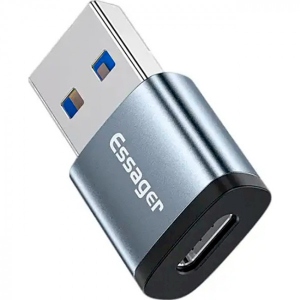 Перехідник Essager Soray OTG (Type-C Female to USB -AMale) USB3.0 Adaptor Grey (EZJCA-SRB0G)
