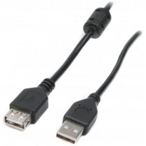 Кабель USB type A - USB type A Maxxter USB 2.0 AM - USB 2.0 AF 1.8m Ferrite (UF-AMAF-6)