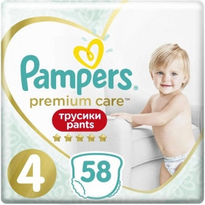 Одноразові підгузки-трусики Pampers Premium 4 58 шт. (8001090759993)