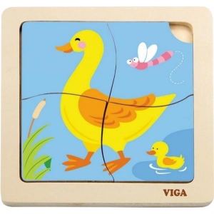 Пазли дерев'яні (3-4 роки) Viga Toys Качка (51314)