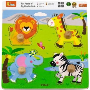 Пазли дерев'яні (до 2 років) Viga Toys Дикі тварини (50840)