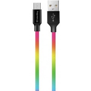 Кабель Colorway USB 2.0 AM to Micro 5P 1.0m Multicolor (CW-CBUM017-MC)