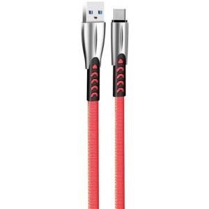 Кабель синхронізації даних Colorway USB 2.0 AM to Type-C 1.0m Zinc Alloy Red (CW-CBUC012-RD)