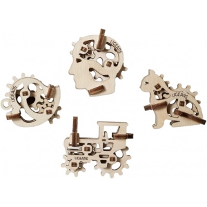 3D пазли Ugears Фіджет Трібіки (70029)
