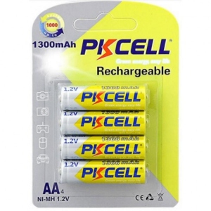 Акумулятор тип AA PKCELL R6 NiMH 1300mAh 4 шт. (PC/AA1300-4BR)
