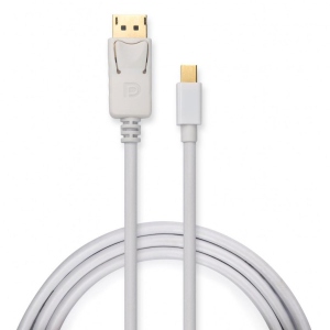 Кабель Vinga Mini Display Port to Display Port 1.8m White (VCPMDPDP1.8WH) Київ