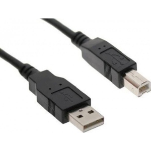 Кабель USB type A - USB type B Digitus USB 2.0 (AM/BM) 1.8m Black (AK-300102-018-S)