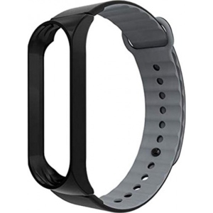 Ремінець для фітнес-браслету Armorstandart Sport Silicone Band for Xiaomi Mi Band 3 Black/Grey (ARM54514)