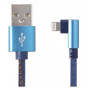 Кабель синхронізації даних Cablexpert USB 2.0 - Lightning, 1m Premium 2.1А (CC-USB2J-AMLML-1M-BL)