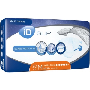 Одноразові підгузки ID Slip Extra Plus Medium талия 80-125 см 30 шт. (5411416047643) в Києві