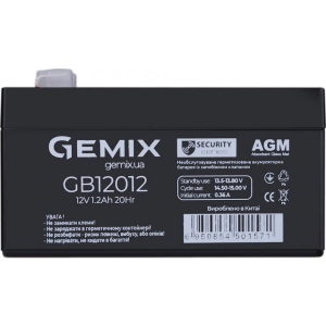 Акумулятор для ДБЖ Gemix GB 12В 1.2 Ач (GB12012)