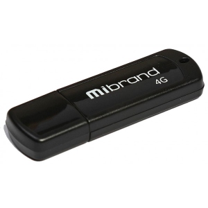 Флеш USB Mibrand 4GB Grizzly Black USB 2.0 (MI2.0/GR4P3B) в каталозі
