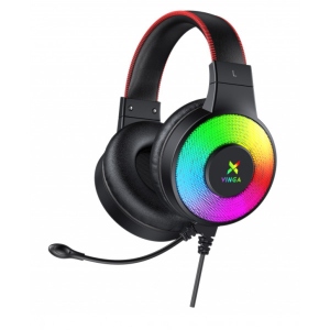 Гарнітура дротова ігрова Vinga Gaming LED Black (HSCU-100)