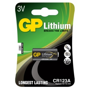 Батарейка GP CR 123A Lithium FOTO 3.0V (CR123A-U1/4891199001086) купити