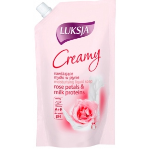 Рідке мило для рук Luksja Creamy Rose Petal&Milk Proteins Refill 400 мл (5900998000417)