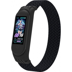 Ремінець для фітнес-браслету Armorstandart Braided Solo Loop for Xiaomi Mi Band 4/5/6 Black size M (ARM58769)